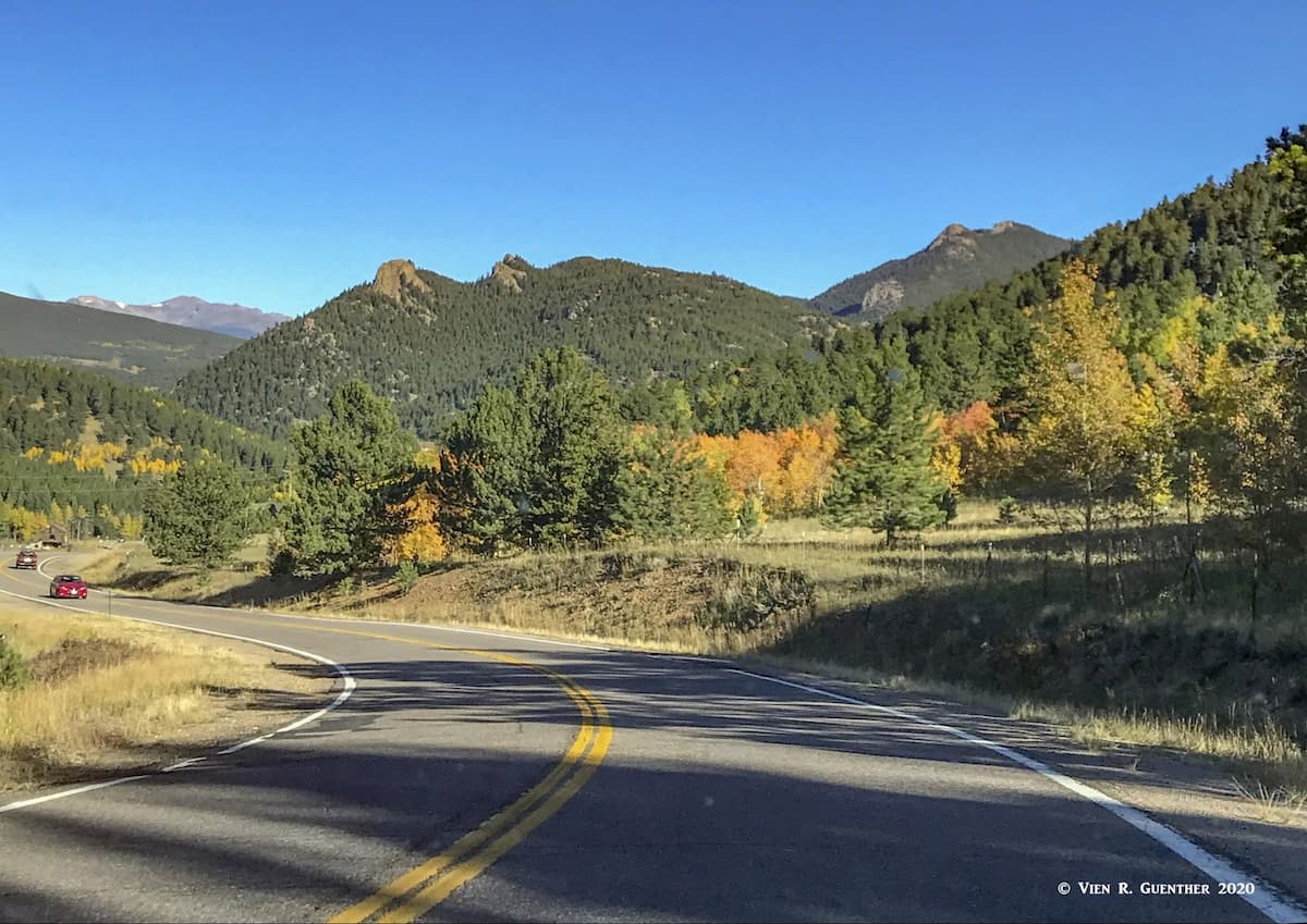 Highway Approach into Golden Canyon State Park. Golden Gate Canyon State Park
